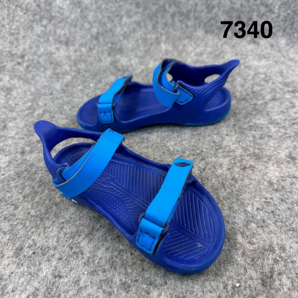 Teva Barracuda Kids Sandals Size 6 Blue Water Sport Hook Loop Strap Shoes
